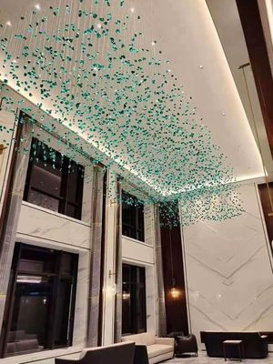 Decorative Art Hotel Hall Crystal Glass Chandeliers Ceiling Mounted Chandelier