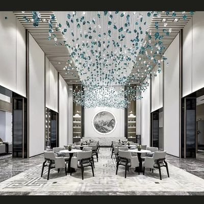 Decorative Art Hotel Hall Crystal Glass Chandeliers Ceiling Mounted Chandelier