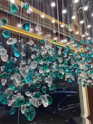 Decorative Art Hotel Hall Crystal Glass Chandeliers Ceiling Mounted Chandelier