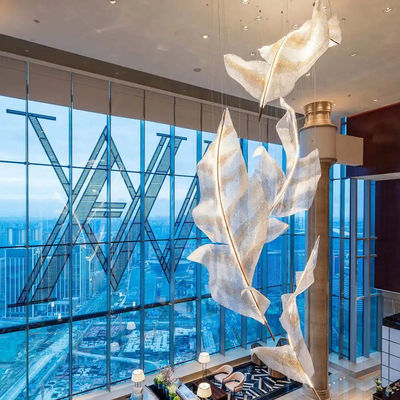 Customised Leaf Shape Pendant Light Creative Personalised Crystal Large Chandelier