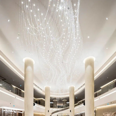 Crystal Luxury Duplex Villa Stairwell Chandelier Living Room Ceiling Lamp Household High-Grade Customized Lamps