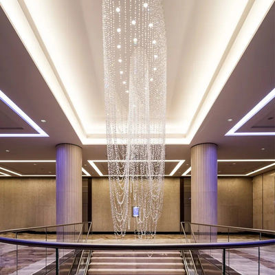 Crystal Luxury Duplex Villa Stairwell Chandelier Living Room Ceiling Lamp Household High-Grade Customized Lamps