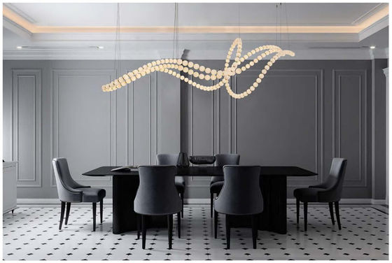 Pearl Necklace Buddha Glass Ball Villa Hotel Creative Design Luxury High-End Chandelier Non-Standard High-End Custom