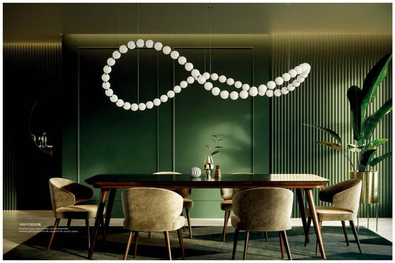 Pearl Necklace Buddha Glass Ball Villa Hotel Creative Design Luxury High-End Chandelier Non-Standard High-End Custom