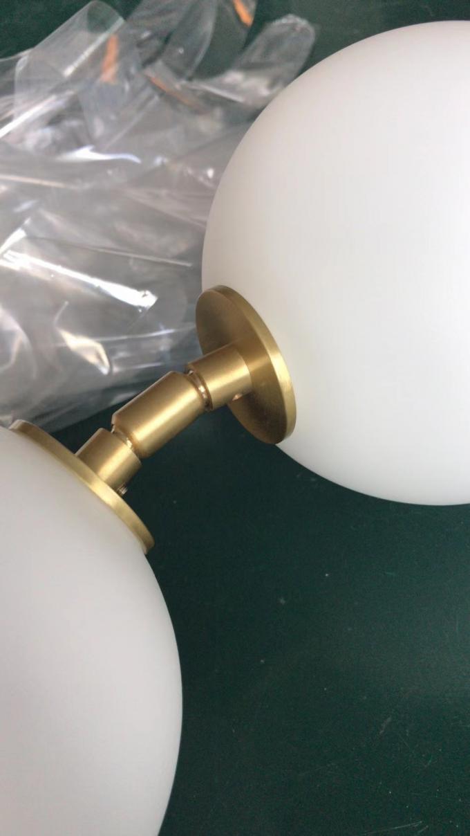 Σύγχρονο χρυσό πολυέλαιο Διακόσμηση σπιτιού κρεβατοκάμαρα σαλόνι LED δαχτυλίδι γυαλί μαργαριτάρι κρεμασμένη λάμπα 4