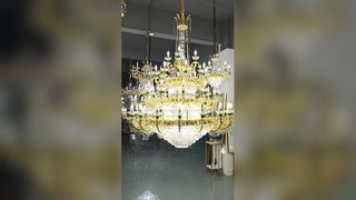 Προβολή υψηλής ποιότητας ορειχάλκινου εμπορικού φωτισμού πολυελαίου E14 Επίδειξη πηγής φωτός
