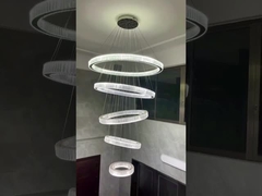 Σύγχρονο εξατομικευμένο λυχνίο φως Led Crystal Ring Landelier