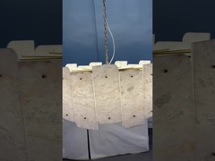 Λευκό ισπανικό μαρμάρινο μενταγιόν φως λάμπα οροφής αλαβάστρου