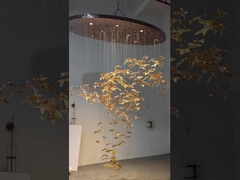 Χειροποίητο Murano γυάλινο φωτισμό εσωτερικό φως σφεντόνι φύλλο Chandelie