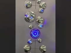 Villa Hollow Iron Chandelier Χρυσό/Μαύρο Μοντέρνο Μινιμαλιστικό Κρυστάλλινο Φως Σκάλας με περιστρεφόμενο σχέδιο