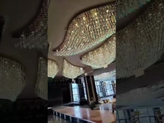 Χάλυβα γυαλιστερό υλικό LED Σύγχρονο στρογγυλό πολυέλαιο 20 - 30m2