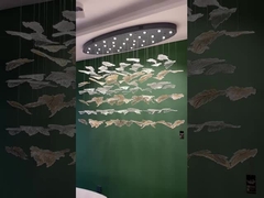 Βόρειο στυλ Custom Hotel Lobby Villa Banquet Hall LED Κρυστάλλινο πολυέλαιο Pendant Light Stainless St