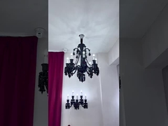 Προσαρμοσμένο σχέδιο φωτισμού βίλας μοντέρνο χρυσό τέχνη γυαλί οροφή πολυέλαιο μοναδικό τουλίπα γυαλί Flo