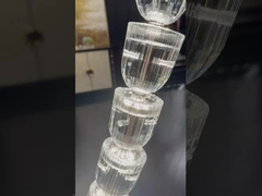 Νέα φούσκα σαλόνι κρυστάλλινη στήλη LED φως πολυτελή απλό μακρύ μενταγιόν λάμπα βίλα διπλή σκάλα