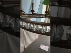 Δημιουργική Διακόσμηση Ιπτάμενου Δίσκου Υπνοδωματίου Κομοδίνο LED Κρεμαστό Φωτιστικό Μοντέρνο Χρυσό Τραπεζαρία Μπαρ LED P