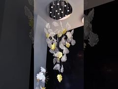 Γυάλινη βίλα διπλή σκάλα δαπέδα λάμπα ορθογώνιο μακρύ ορθογώνιο για την εγκατάσταση του έργου