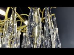 Σύγχρονο Λευκό Κεραμικό Κλαδί Δέντρου με Πέταλα Μανόλιας Φωτιστικό Κρεμαστό LED για Έργα