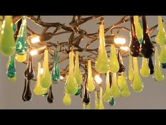 Μια πιο προσεκτική ματιά: Πολυτελείς μοντέρνοι πολυέλαιοι σαλονιού λόμπι από κρύσταλλο, στρογγυλό κρεμαστό φως εισόδου