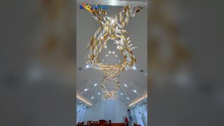 Customized Art Crystal Ribbon Chandelier for Banquet Halls Clubhouses Hotel Lobbies Τμήμα Πωλήσεων