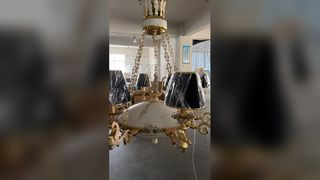 Μορφή 110V λουλουδιών Lotus λαμπτήρων οικιακών πινάκων των ηλεκτρικών άσπρων οδηγήσεων γυαλιού