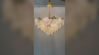 Παρακολουθήστε: Προσαρμοσμένο Bamboo Nest Crystal Chandelier Gold Finish Resort Hotel Villa Luxury Biophilic μενταγιόν
