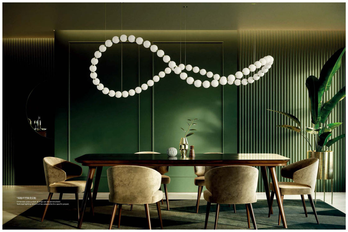 Pearl Necklace Buddha Glass Ball Villa Hotel Creative Design Luxury High-End Chandelier Non-Standard High-End Custom