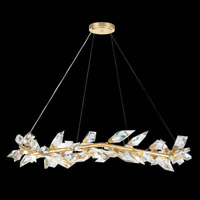 Υψηλό ανώτατο όριο ελαφρύ Dimmable πολυελαίων κρυστάλλου πτώσης νερού φωτεινότητας χρυσό