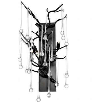 K9 καθαρίστε Sconce L280*W220*H460 τοίχων μετάλλων πτώσης κρυστάλλου