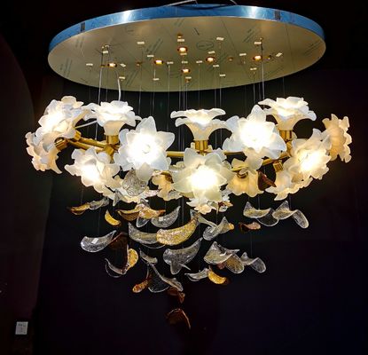 High End Art Ρομαντικό Λευκό Λουλούδι Λομπι Χάνδερ High End Ντουπλέξ Βίλα