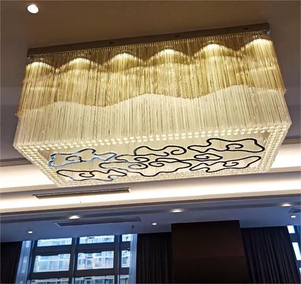 LED Κινέζικο Στυλ Xiangyun Design Custom Κρυστάλλινα Υψηλά Οροφή Χανδάλια