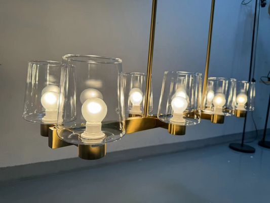 42in 8 φωτεινό σύγχρονο χρυσό νησί πολυέλαιο φωτισμός ορόφου εισόδου