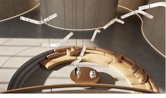 Σύγχρονη πολυτελή LED Pendant Light Factory Price Μεγάλο Αλαβάστερ Πανδοφώριος Σχεδιαστής Εστιατόριο Ξενοδοχείο Γραφείο DIY Φωτιστικά