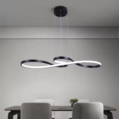 Διαμέρισμα Κουζίνα Νησί Μινιμαλιστής 50W Twist Pendant Φως Χάνδερ Μαύρος Φωτιστής Lustr Στροφή Pendant Φως