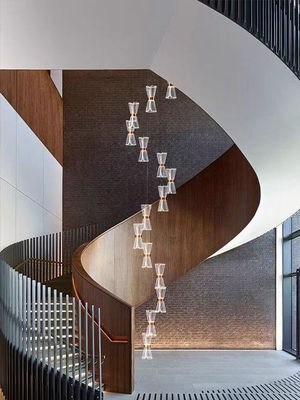 Σύγχρονο πολυτελές πολυέλαιο σκάλας για Custom LOFT διαμέρισμα και ξενοδοχείο φωτισμός αίθουσα εισόδου