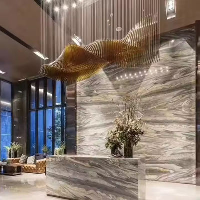 Μη τυποποιημένο έργο Sandpan Φως Lobby LED πολυανθραίο για πολυτελή τσάι ακρυλικό φωτισμό στο τμήμα πωλήσεων του ξενοδοχείου Chandelier