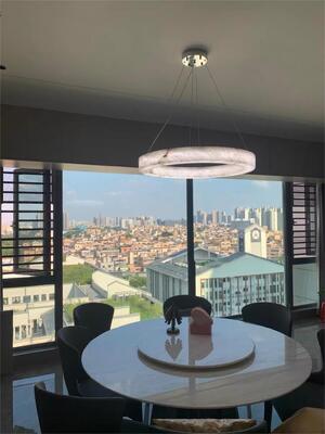 Κεραμίδι Αλαβάστρο Χάνδερ μοντέρνο μενταγιόν φως για τραπεζαρία