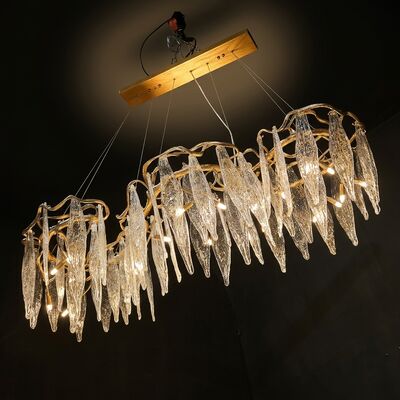 High-End Club Custom Pendant Chandelier Light Custom Bronze Crystal Hanging Fixture Lounge (Κλαμπ υψηλού επιπέδου με εξατομικευμένο μενταγιόν)