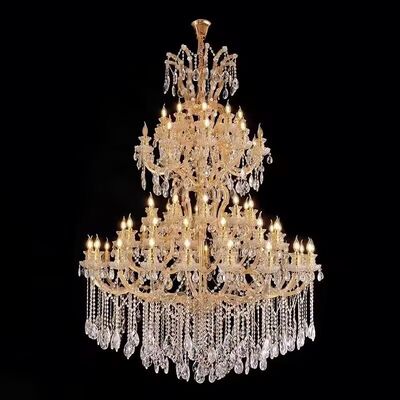 Custom Gold Brass Chandelier Extra Large Pendant Light For High Ceiling Cathedral Church Hall